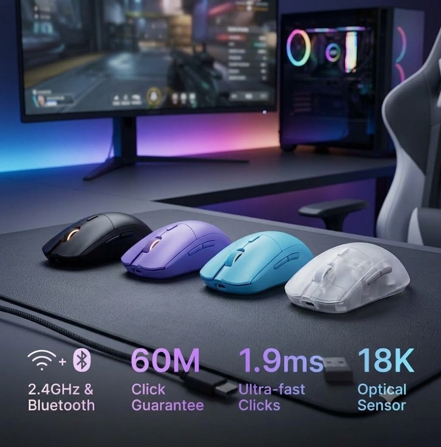 SteelSeries Rival showing rear hot-swappable battery door mechanism